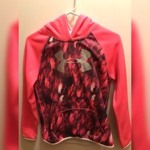A Pink under armour hoodie